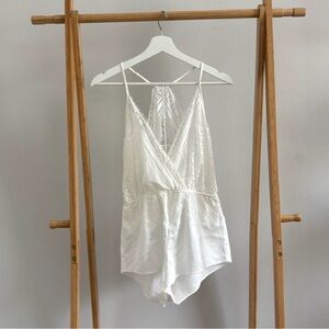 Elegant White Lace Romper